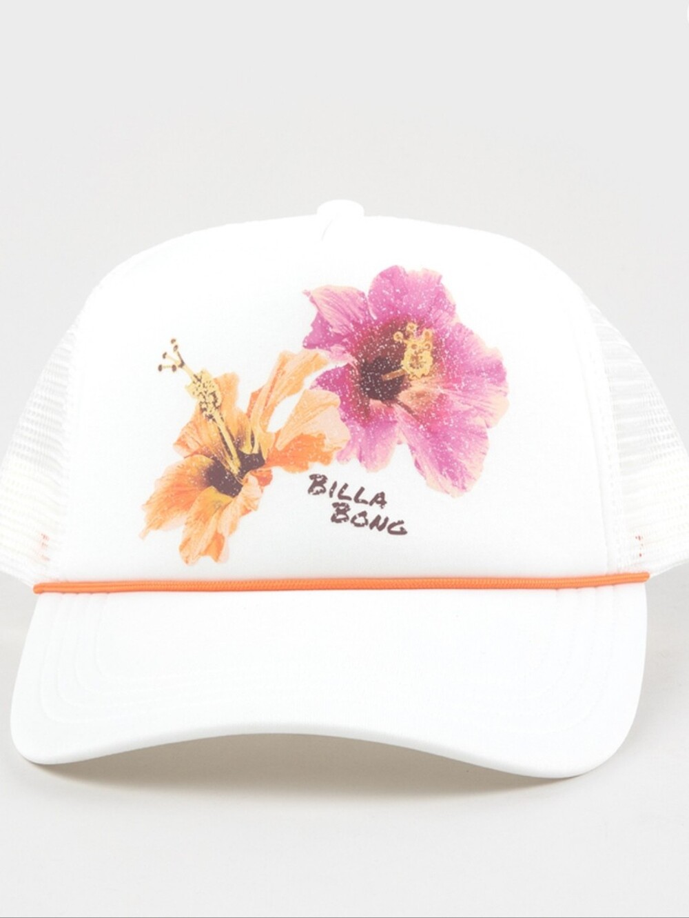 NWT Billabong Grandpa Trucker Hat With Hibiscus Flowers - Picture 2 of 11